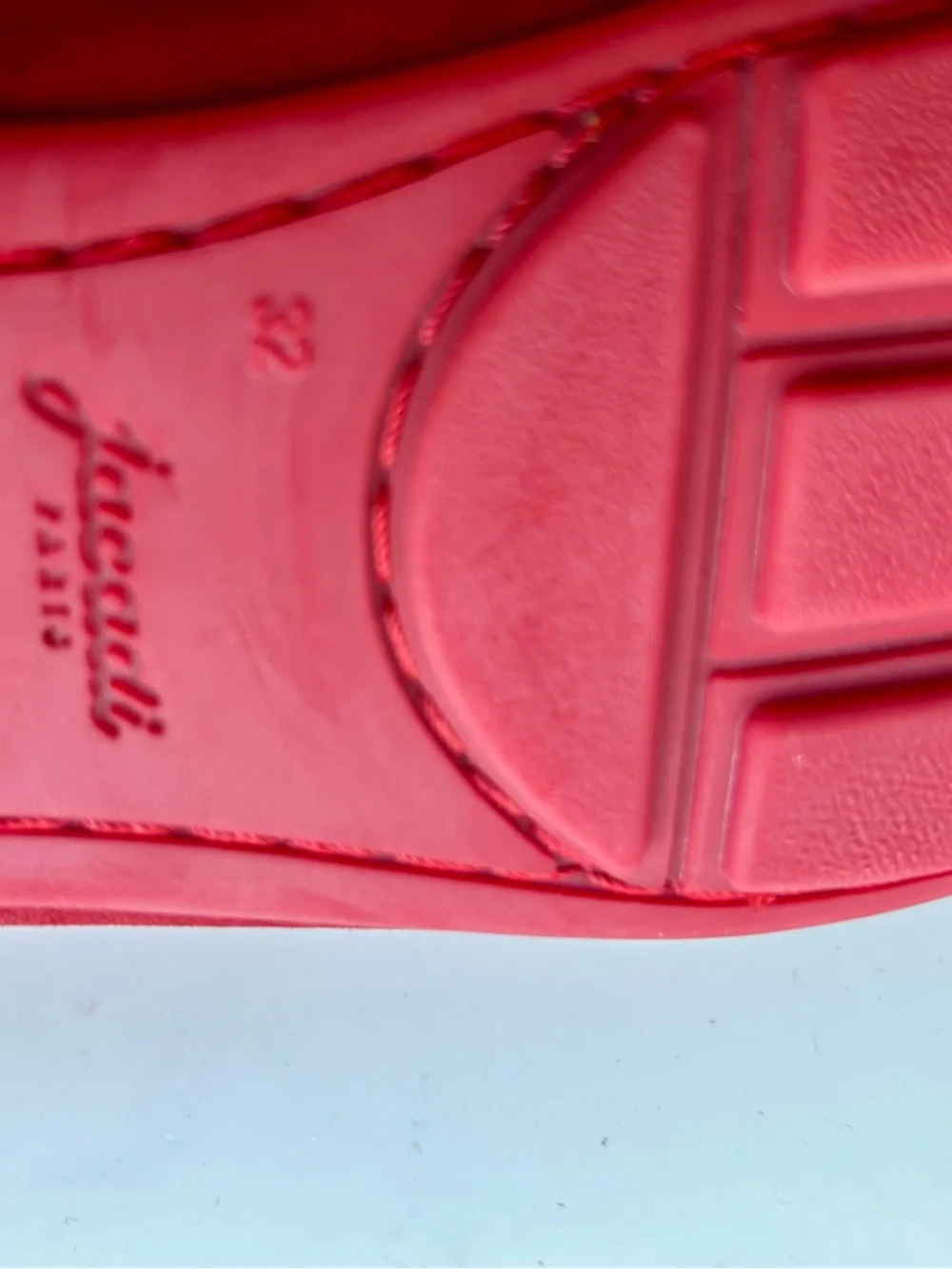 Jacadi - Kids Red Suede Moccasin Loafers - Size 32 Eur (1US)